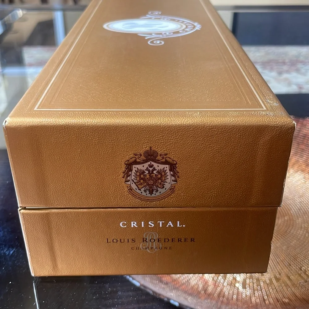 Cristal Empty Champagne Box - Gold
